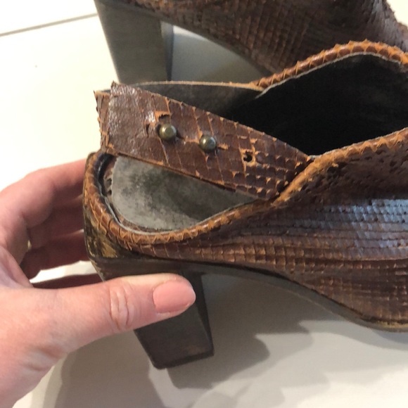 Free People Shoes Mule Silver storm RARE - Picture 4 of 8